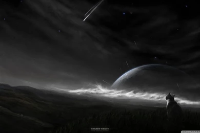 Starry Night HD Desktop Wallpapers : High Definition : Fullscreen ...