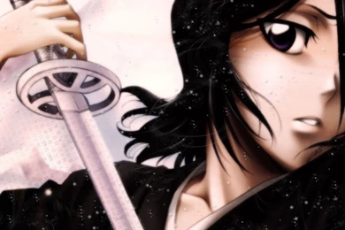 Black Hair Anime Girl Holding A Sword Wallpapers