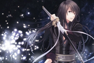 Download Wallpapers 1366x768 Anime, Boy, Kimonos, Sword, A Star ...