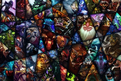 Dota 2 Background, Incorporating The 107 Heroes Currently Released ...