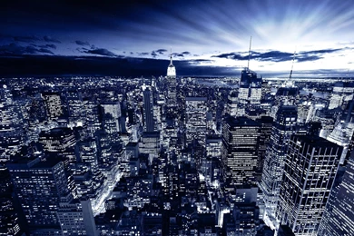 New York In Blue Wallpapers