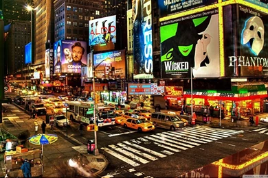 Street Advertising In New York HD Desktop Wallpapers : High ...