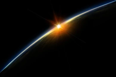 1280x720 Sunrise In Space Desktop PC And Mac Wallpapers