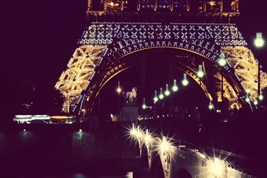 Eiffel Tower Paris Lights Night Wallpapers
