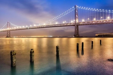 San Francisco Bridge At Night, Bright Lights Wallpaper,San ...