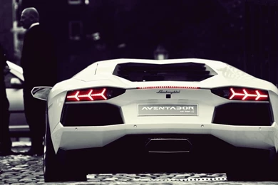 1280x1024 White Lamborghini Aventador LP700 4 Rear Desktop PC And ...