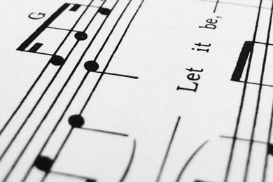 Let It Be The Beatles Sheet Music iPhone 5 Wallpapers