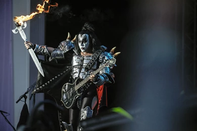 Kiss Heavy Metal Rock Bands Concert Guitar V Wallpapers