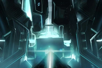 HDscreen: Tron Cities Techno Desktop Bakcgrounds