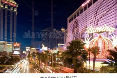 Las Vegas Boulevard, The Strip. Bellagio, Flamingo And Caesars ...