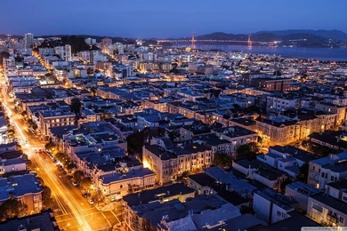 San Francisco At Night HD Desktop Wallpapers : Widescreen : High ...