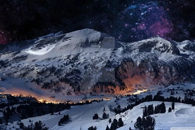 Winter night sky wallpaper 1920x1080 By Celineworkart On DeviantArt