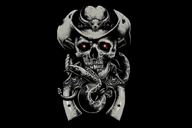 Download Wallpapers 1920x1080 Skull, Fear, Hat, Guns, Snake ...