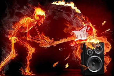 Flaming Skull Wallpapers