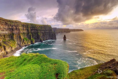 Cliffs Of Moher At Sunset, County Clare, Ireland HD Wallpapers ...