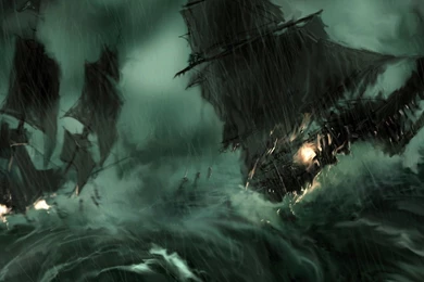 Pirate Ship During The Storm Wallpapers   Fantasy Wallpapers