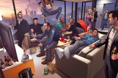 14936 grand theft auto characters 1920×1080 game wallpapers