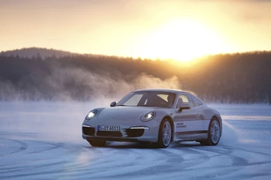 Download Wallpapers 3840x2160 Porsche, 911, White, Winter, Snow ...