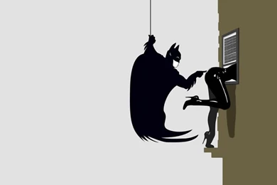 Batman Minimalistic Funny Catwoman Wallpapers