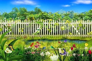 Wallpapers Desk : Cartoon Garden Stock PhotosWallpapers Desk