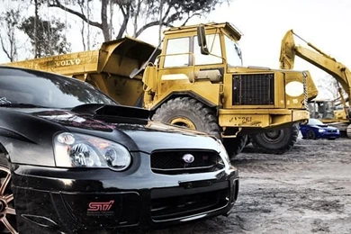 640x960 Black Subaru STI Iphone 4 Wallpapers