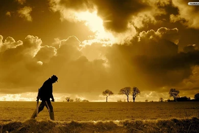 YouWall   Golden Sky Landscape Wallpapers   Wallpaper,wallpapers ...