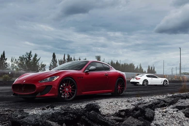 Download Wallpapers 3840x2400 Maserati, Granturismo, Mc, Red, Side ...