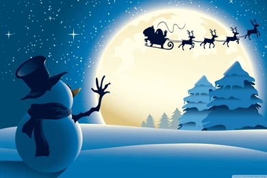 Santa claus and snowman wallpaper 26863686.jpg