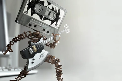 Funny Cassette Tape Playing Bass Guitar Wallpapers Free Funny ...