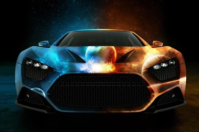 Creative Space Planet Pattern Car Wallpapers