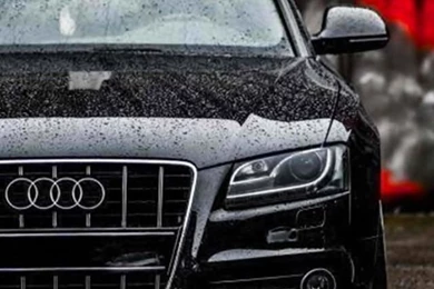 640x960 Black Audi S5 In The Rain Iphone 4 Wallpapers