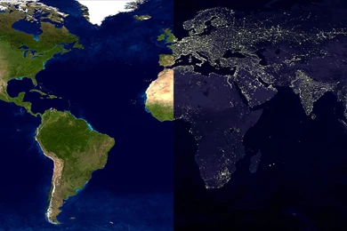 Maps Daylight World Map Nighttime Wallpapers