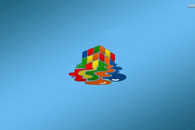 Melting Rubik's Cube Wallpapers Minimalistic Wallpapers
