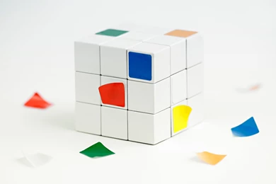 The Rubik Cube Puzzle Intellectual Game