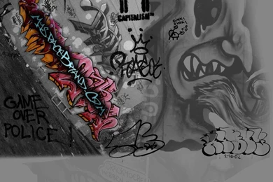 Street Graffiti Gangster Tagged Layout