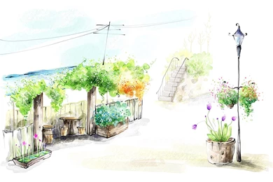 Landscape Color Drawing HD Wallpapers