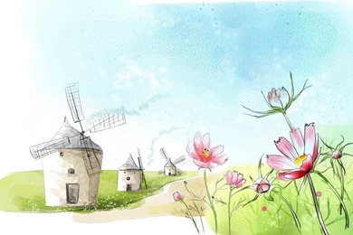 Art Drawing : Romantic Scene Of The Seasons 1280x800 Wallpapers 25 ...