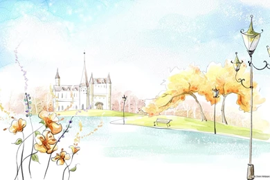 Free Wallpapers   Free Art Wallpapers   Drawing Beautiful Scenery ...