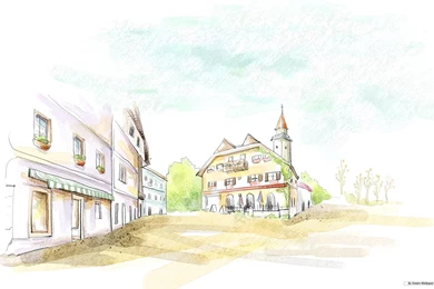 Free Wallpapers   Free Art Wallpapers   Drawing Beautiful Scenery ...