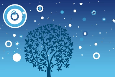 Tree Under Starry Sky Wallpapers   Vector Wallpapers