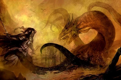 Knight And Hydra Battle Warrior Wallpapers