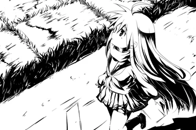 Black And White Lucky Star School Uniforms Monochrome Anime ...