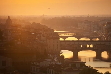 Golden Sunset Over Florence, Italy HD Desktop Wallpapers ...