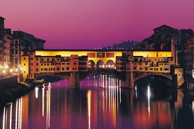 Bridges Italy Florence Ponte Vecchio Rivers Reflections Wallpapers ...