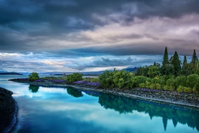 Download Wallpapers 1920x1080 Sky, Nature, River, Landscape Full HD ...