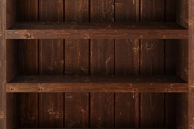 Dark Wood Shelves iPhone Wallpapers
