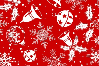 Red Winter Holiday Pattern Desktop Wallpapers