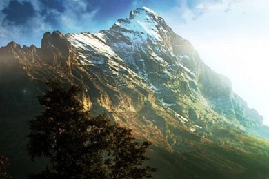 Planet Rising Over Mountain iPhone 5 Wallpapers