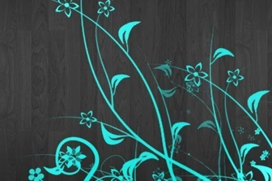Abstract Blue Flowers iPhone 5 Wallpapers