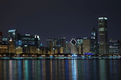 Chicago Skyline At Night